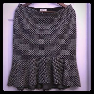 Max studio skirt stretchy black white L nwot